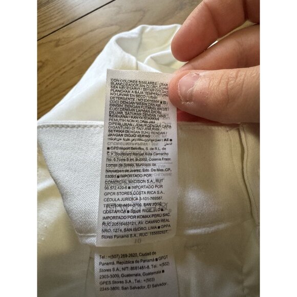 Old Navy Pants Women's Size 10 White High Rise Pixie Secret Smooth Pockets - Picture 10 of 14